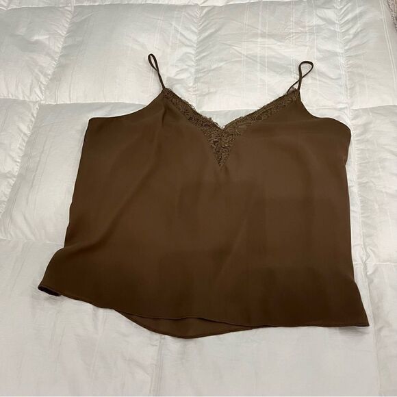 Melrose Market fully lined Chocolate colored camisole with lace trim- NWOT XL - Picture 9 of 9